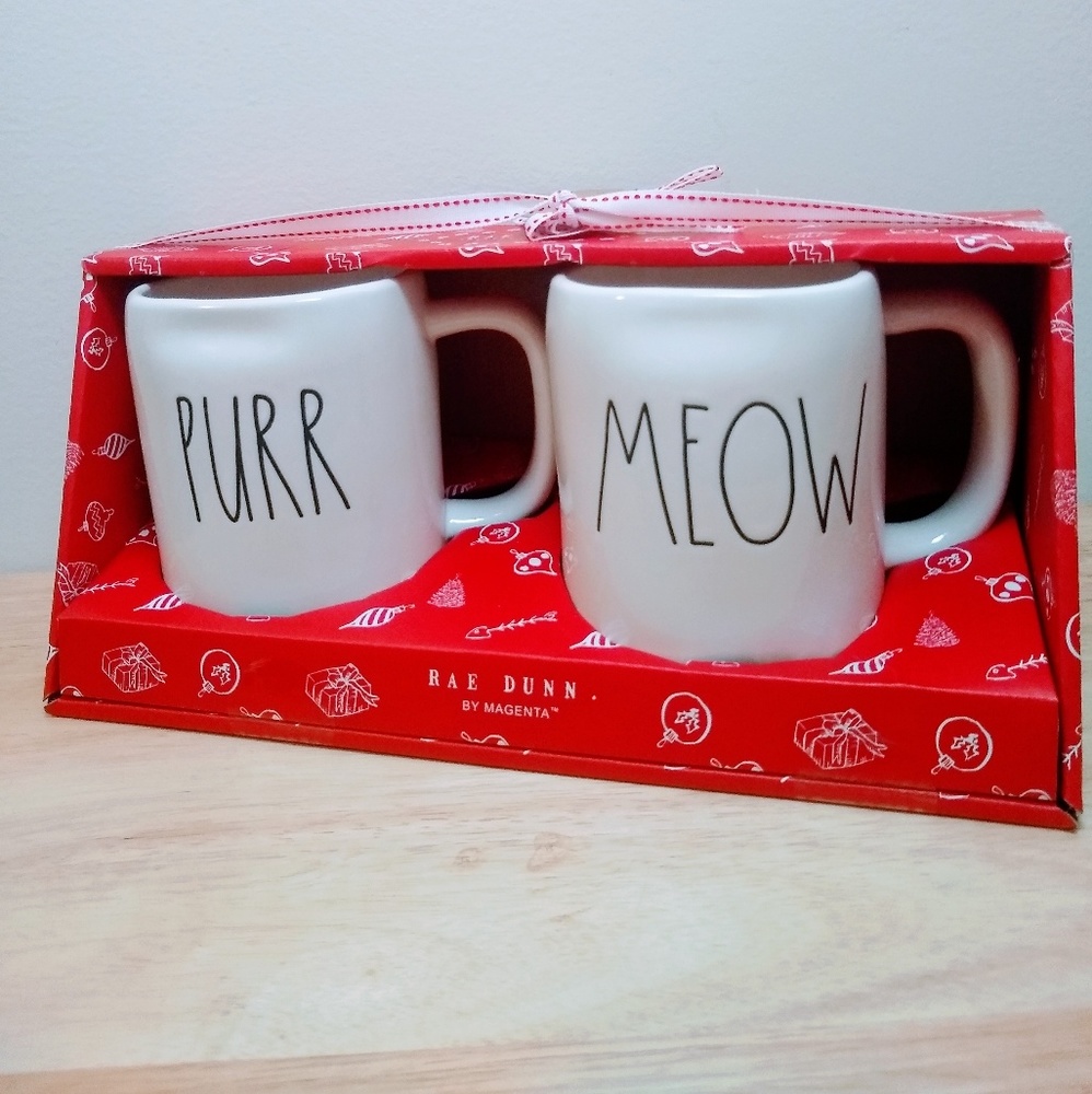 New Rae Dunn Purr Meow mugs